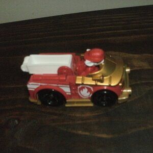 Collectible PAW PATROL Marshall Figure in Red Fire Truck Metal Diecast Toy Car